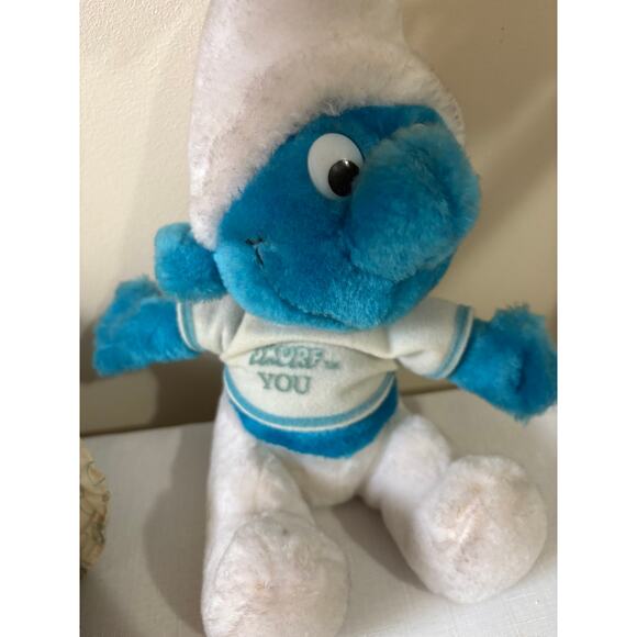 Vintage Peyo Wallace Brand  1979 and 1982 Smuf snd Smufette  Plushes - Picture 9 of 13